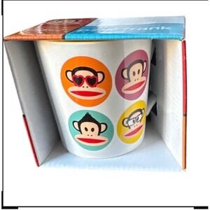 Paul Frank Julius the Monkey Ceramic Mug 12oz White Multi Color 46061 NIB 2014